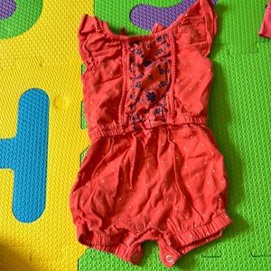 Pink with White polka dot one piece